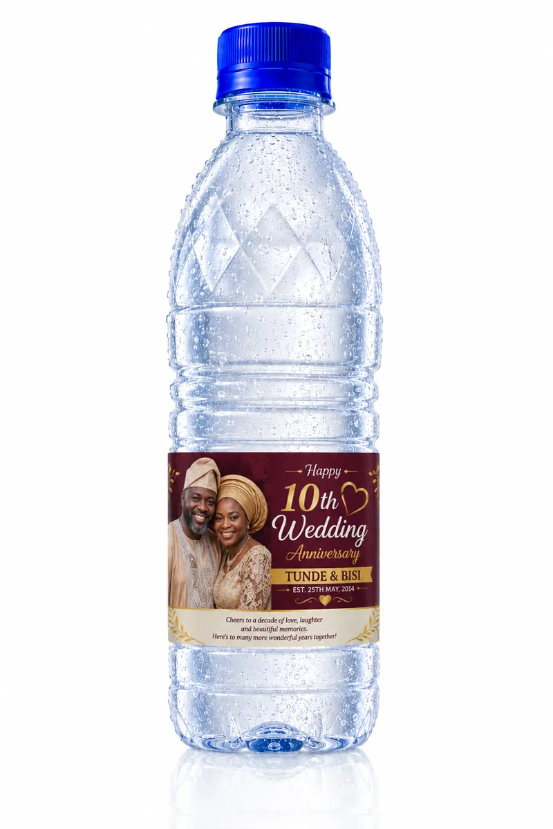 Customised Anniversary Water Bottles in Nigeria — Dizpharm Nigeria